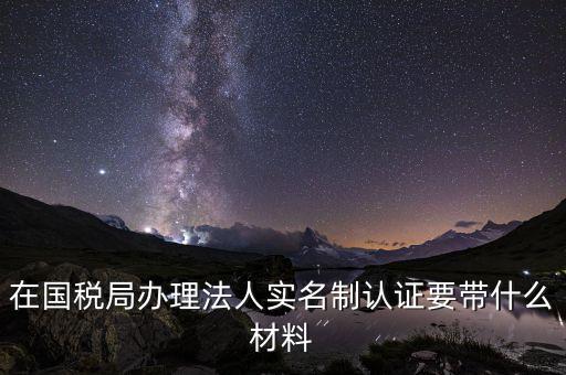 實(shí)名辦稅需要帶什么材料，在國稅局辦理法人實(shí)名制認(rèn)證要帶什么材料