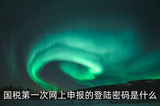杭州國稅申報密碼是什么意思，國稅第一次網(wǎng)上申報的登陸密碼是什么