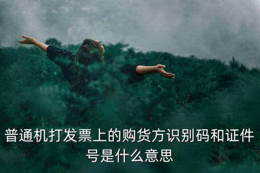 發(fā)票方識(shí)別號(hào)是什么，普通機(jī)打發(fā)票上的購(gòu)貨方識(shí)別碼和證件號(hào)是什么意思