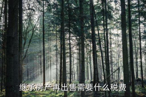 繼承房屋出售有什么稅，繼承房產(chǎn)再出售需要什么稅費