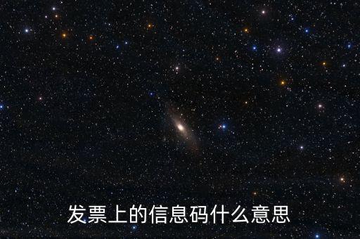 使用新的發(fā)票信息是什么意思，發(fā)票上的信息碼什么意思