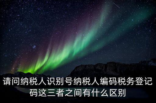 稅收編碼影響什么不同，納稅編碼和稅務登記號碼有什么不同
