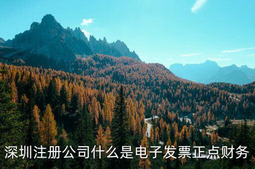 深圳注冊公司什么是電子發(fā)票正點財務(wù)