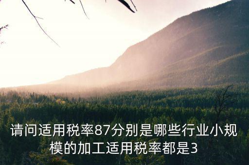 什么叫適用稅率，稅率是什么