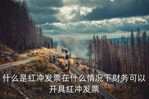 什么是紅沖發(fā)票在什么情況下財務(wù)可以開具紅沖發(fā)票