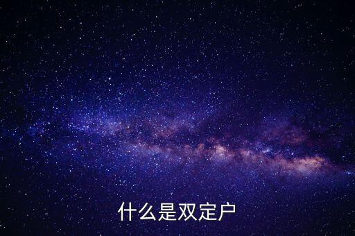 國稅雙定戶是什么意思，單位中什么是雙定戶