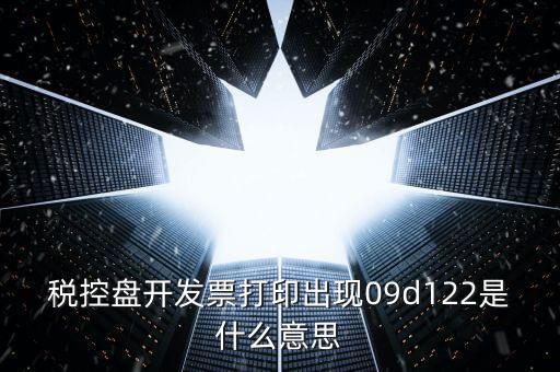 發(fā)票09d121什么意思，稅控盤開發(fā)票打印出現(xiàn)09d122是什么意思