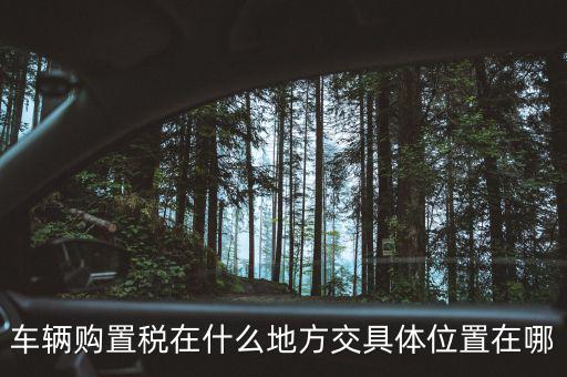 榆次汽車購置稅在什么地方交，車輛購置稅在什么地方交具體位置在哪