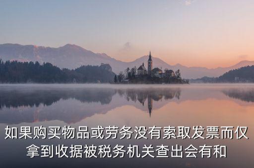 如果購買物品或勞務沒有索取發(fā)票而僅拿到收據(jù)被稅務機關查出會有和