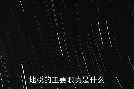 我為地稅做什么，地稅的主要職責(zé)是什么