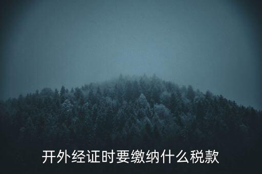 開(kāi)外經(jīng)證時(shí)要繳納什么稅款