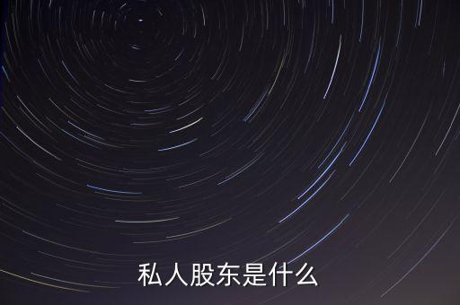 什么是個(gè)人股東，什么叫做私人股東啊