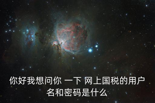 稅號和密碼是什么，國稅第一次網上申報的登陸密碼是什么