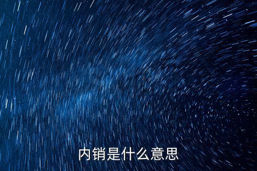 內(nèi)銷是什么意思