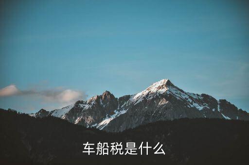 車(chē)船稅是什么