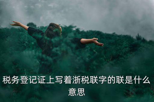 稅務全國聯(lián)網(wǎng)是什么意思，稅務登記證上寫著浙稅聯(lián)字的聯(lián)是什么意思