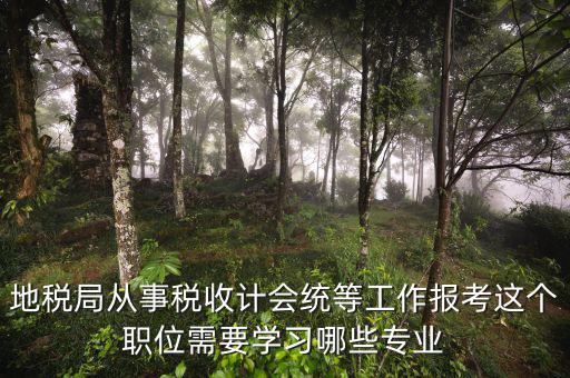 地稅局從事稅收計(jì)會統(tǒng)等工作報(bào)考這個職位需要學(xué)習(xí)哪些專業(yè)