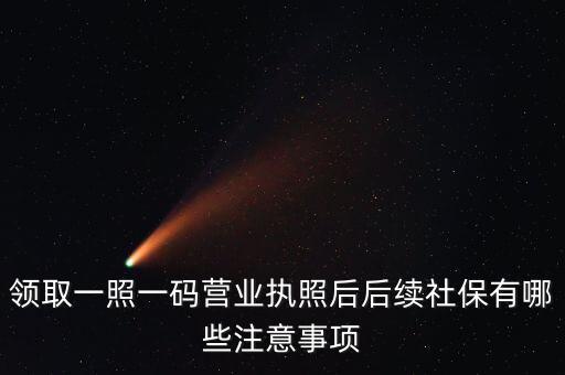一照一碼后還需辦什么意思，新注冊(cè)的一照一碼的公司領(lǐng)完?duì)I業(yè)執(zhí)照后還需要辦些什么手續(xù)
