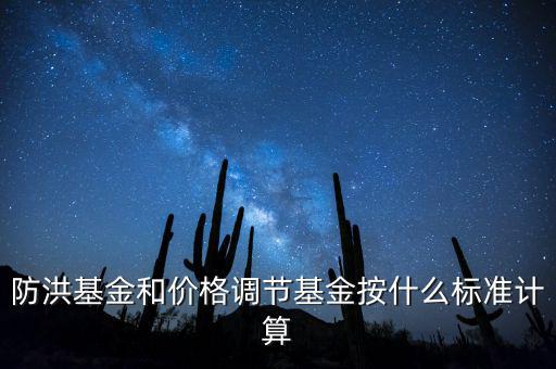 防洪基金和價格調(diào)節(jié)基金按什么標(biāo)準(zhǔn)計算