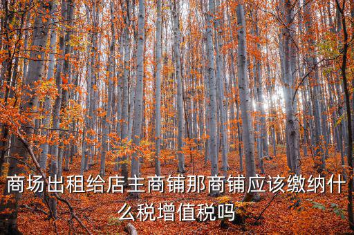 租用商鋪需要交什么稅，我租個(gè)門市都需交什么稅