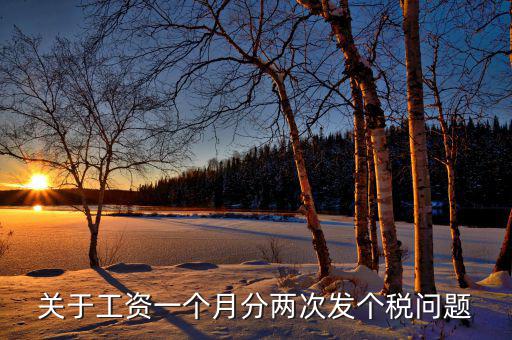 關(guān)于工資一個月分兩次發(fā)個稅問題