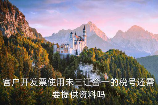 無證合一的稅號(hào)是什么，客戶開發(fā)票使用未三證合一的稅號(hào)還需要提供資料嗎
