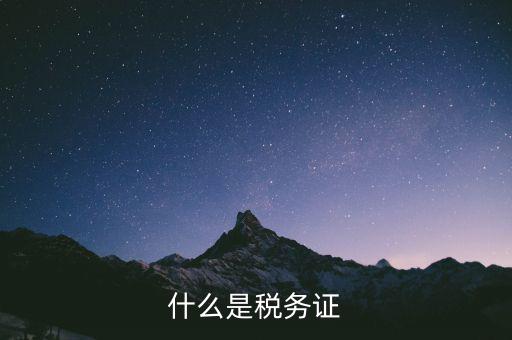 什么是稅務證