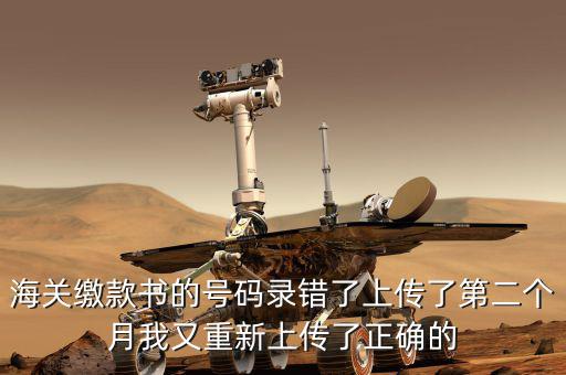 海關繳款書缺聯是什么意思，海關繳款書的號碼錄錯了上傳了第二個月我又重新上傳了正確的