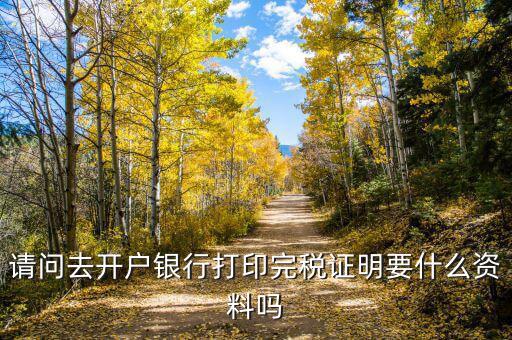 請(qǐng)問去開戶銀行打印完稅證明要什么資料嗎