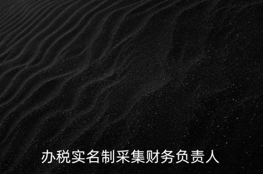 辦稅實名采集是什么，辦稅實名制采集財務(wù)負(fù)責(zé)人