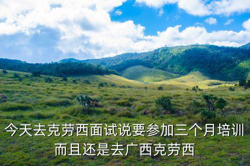 今天去克勞西面試說要參加三個月培訓而且還是去廣西克勞西