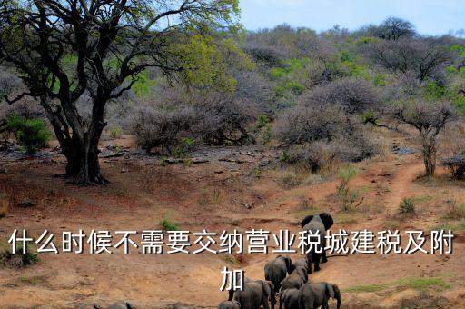 什么時(shí)候不需要交納營業(yè)稅城建稅及附加