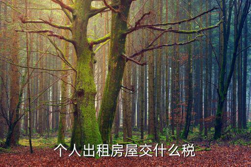 房屋出租稅是什么，房屋出租要繳什么稅啊稅率又是多少