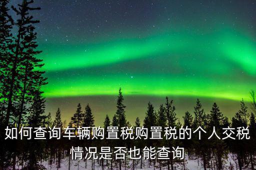 如何查詢車輛購置稅，查詢購置稅問題