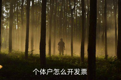 個(gè)體工商戶如何開票，個(gè)體戶怎么開發(fā)票