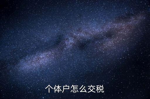 個(gè)體工商戶如何納稅，個(gè)體工商戶怎樣報(bào)稅