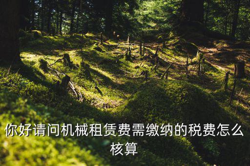 你好請問機械租賃費需繳納的稅費怎么核算