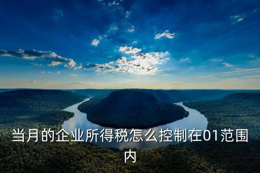 企業(yè)所得稅如何控制，當(dāng)月的企業(yè)所得稅怎么控制在01范圍內(nèi)