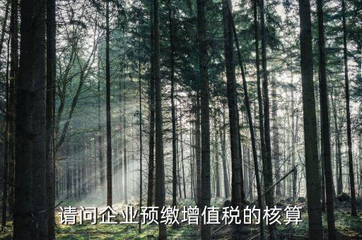 請問企業(yè)預繳增值稅的核算