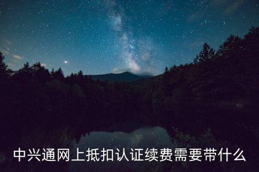中興通網上抵扣認證續(xù)費需要帶什么