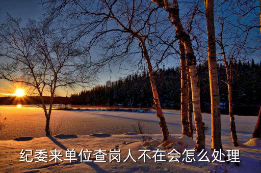 主管局查崗會如何處理，紀委來單位查崗人不在會怎么處理
