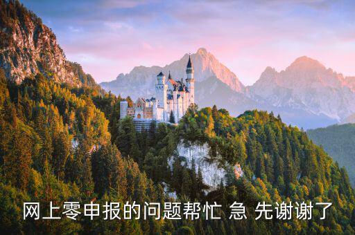 廣東如何網(wǎng)上0申報(bào)，網(wǎng)上零申報(bào)的問題幫忙 急 先謝謝了
