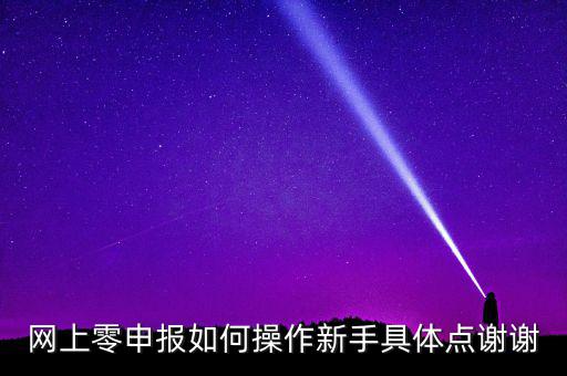 零申報如何網上申報，網上零申報如何操作新手具體點謝謝