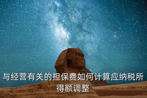 與經(jīng)營有關(guān)的擔(dān)保費如何計算應(yīng)納稅所得額調(diào)整