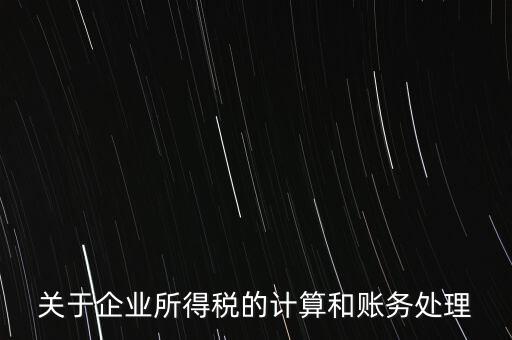 如何處理 政府 與企業(yè)所得稅，企業(yè)所得稅怎么做賬務(wù)處理