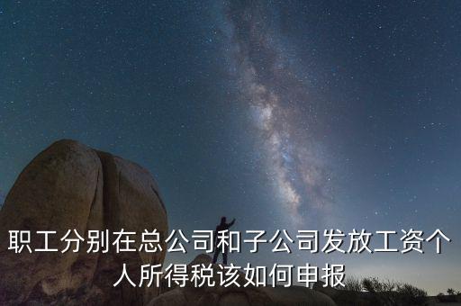 兩處的分公司如何申報(bào)個(gè)稅，職工分別在總公司和子公司發(fā)放工資個(gè)人所得稅該如何申報(bào)