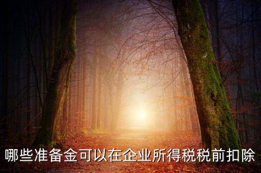 金融企業(yè)貸款損失準(zhǔn)備金如何稅前扣除，哪些準(zhǔn)備金可以在企業(yè)所得稅稅前扣除