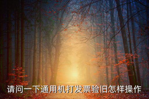 定額通用發(fā)票如何驗舊，請問一下通用機打發(fā)票驗舊怎樣操作
