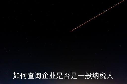 如何查一般納稅人，怎么確認一家單位是不是一般納稅人