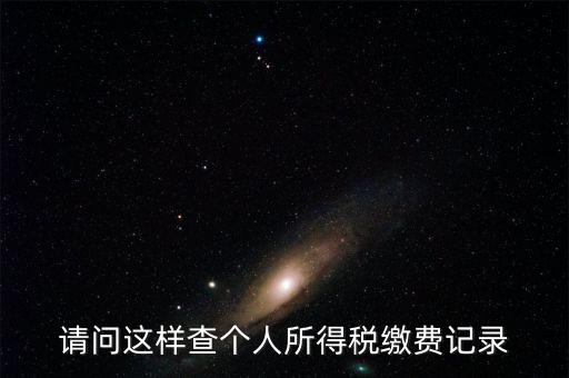 如何查找自己繳稅記錄，請(qǐng)問(wèn)這樣查個(gè)人所得稅繳費(fèi)記錄